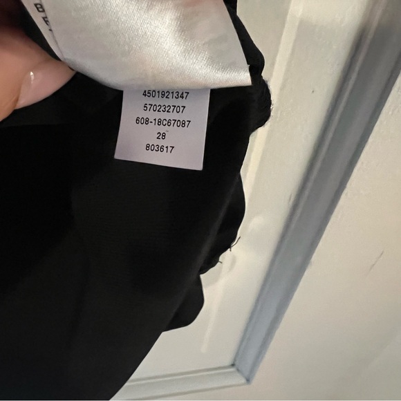 Chico’s Black Ruched Detail Scoop Neck Short Sleeve Tee - Petite Medium Preowned - Picture 6 of 10